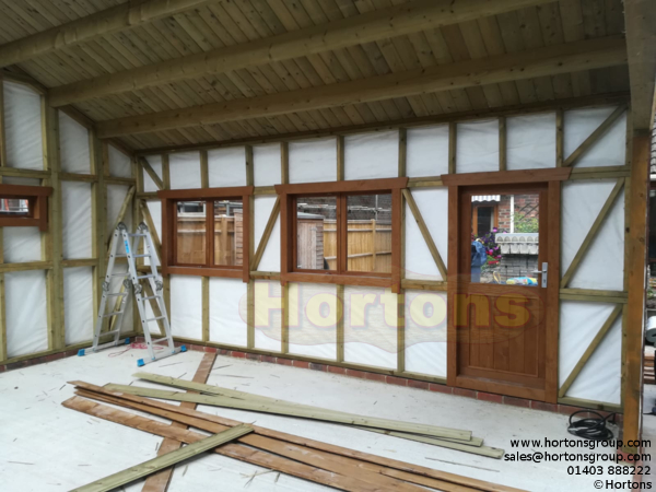 5.5m x 5.5m Double Garage Timber Framed